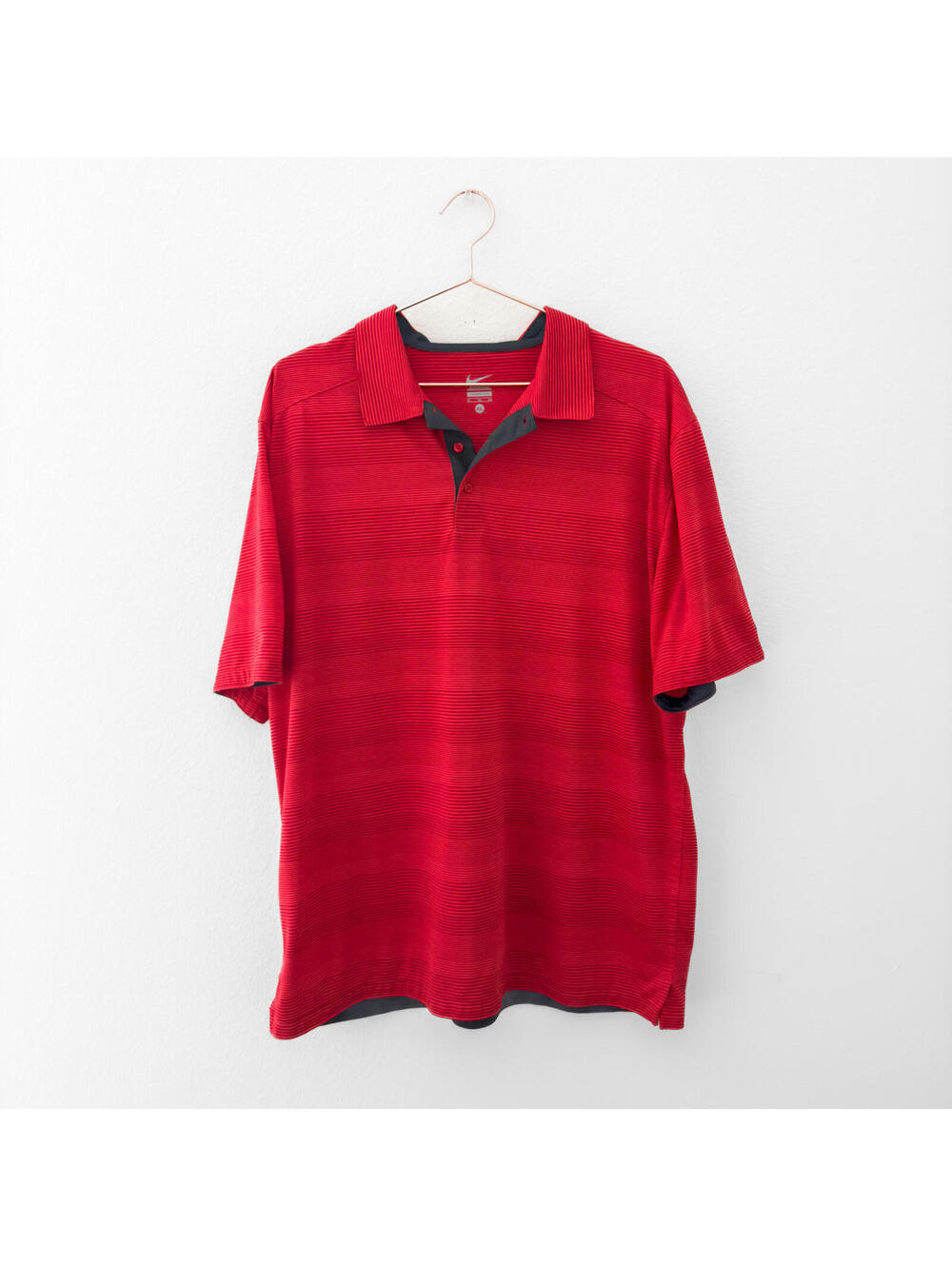 Nike Better World Red Stripe Short Sleeve Polo Size XL